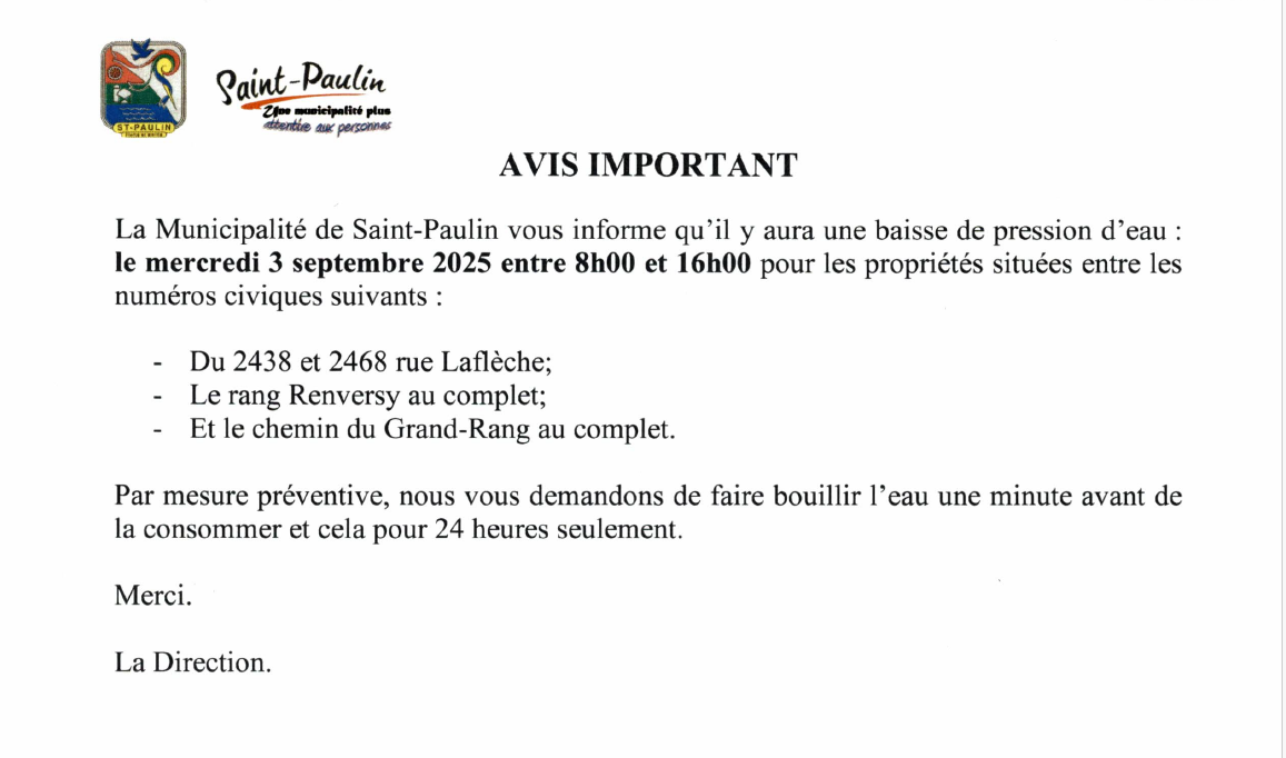 2025 09 03 baisse de pression deau