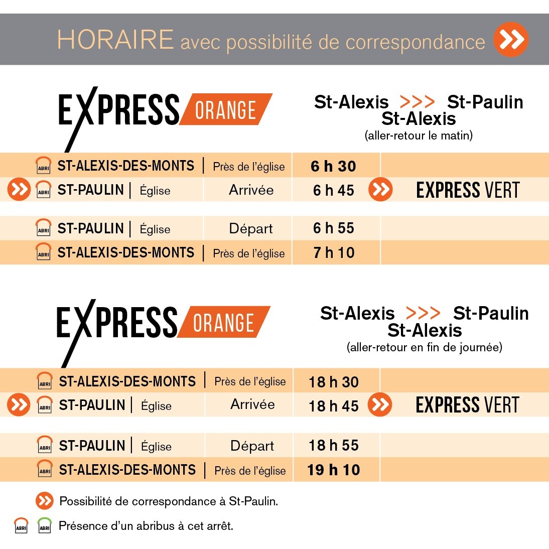2020 10   Express Orange   Correspondance St Alexis